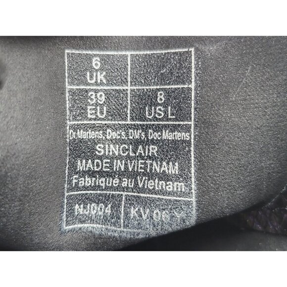 Dr. Martens Sinclair Boots Womens Size 8 Purple Snake Platform Zip Lace Up Shoes - Picture 8 of 10